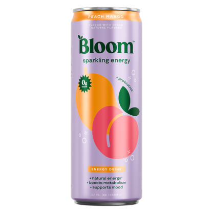 Bloom Peach Mango Sparkling Energy 12oz Can