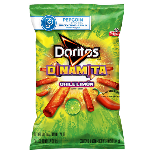 Doritos Dinamita Chile Limon Rolled Tortilla Chips, 4oz