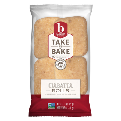 La Brea Take & Bake Ciabatta Rolls - 4ct