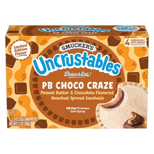 Smucker's Uncrustables Peanut Butter & Chocolate Hazelnut 4 Pack
