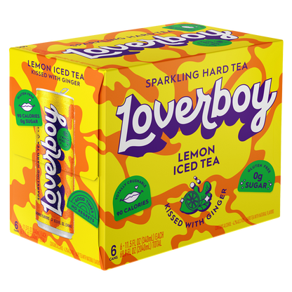 Loverboy Lemon Iced Tea Sparkling Hard Tea 6pk 12oz Can 4.2% ABV
