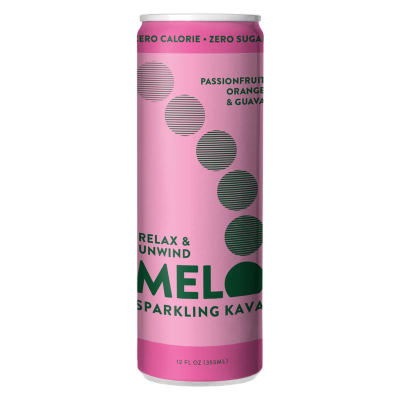 Melo Sparkling Kava Passionfruit, Orange & Guava  12oz Can