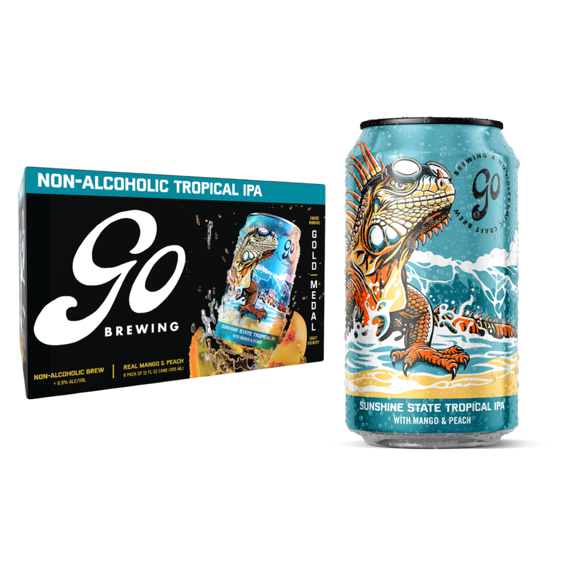 Go Brewing Sunshine State Tropical IPA 6pk 12oz Can 0.3% ABV