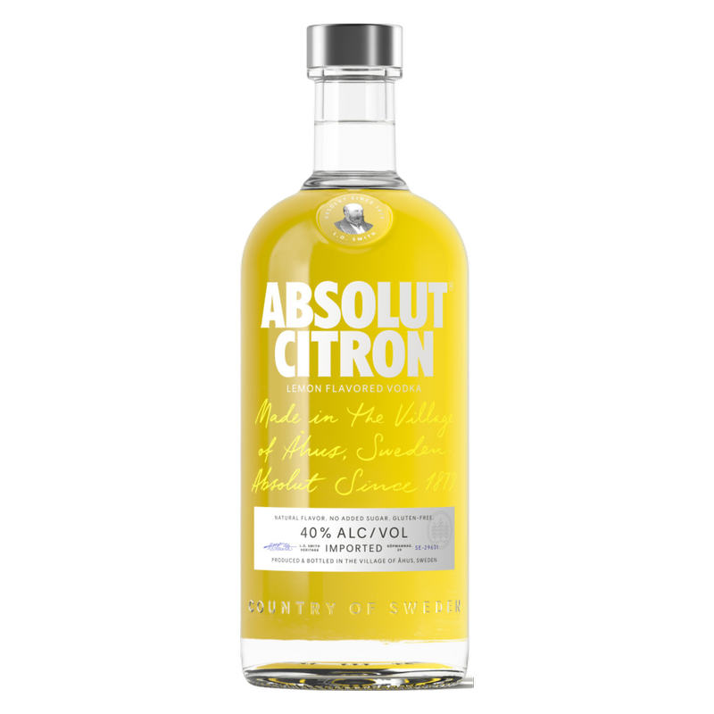Absolut Citron Vodka 750ml (80 Proof)