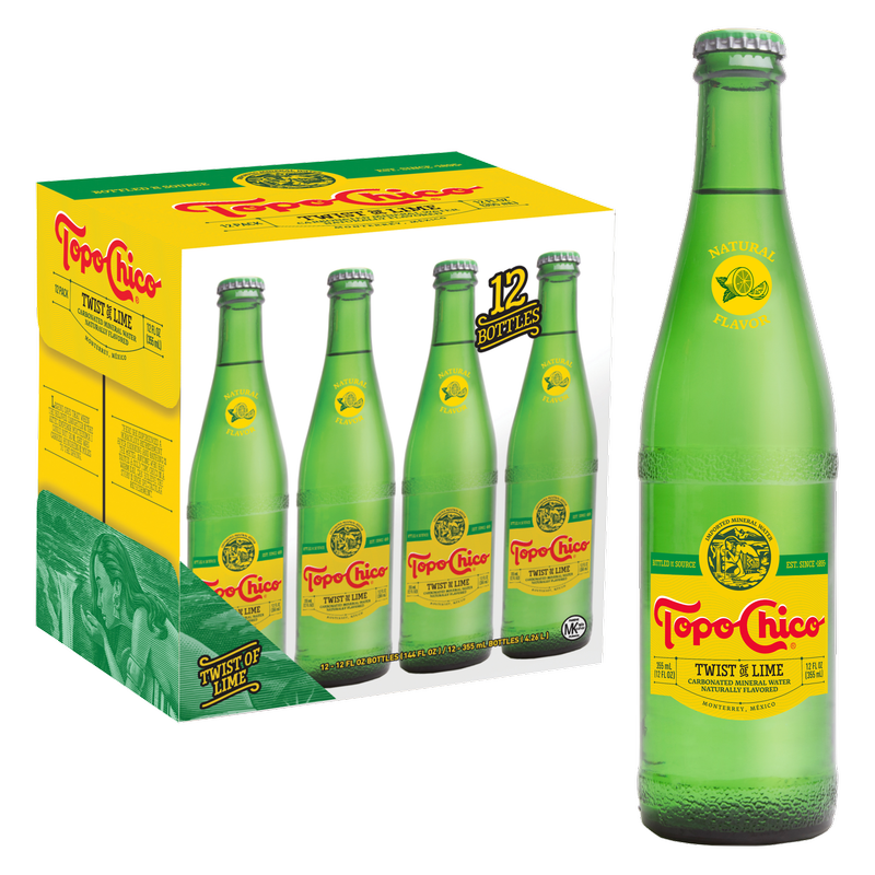 Topo Chico Lime 12pk 12oz Glass Bottle- XL