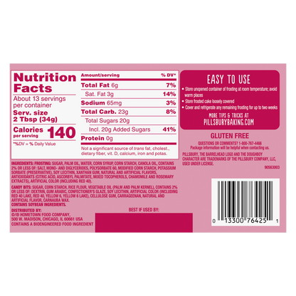 Pillsbury Funfetti Valentine Vanilla Frosting, 15.6oz.