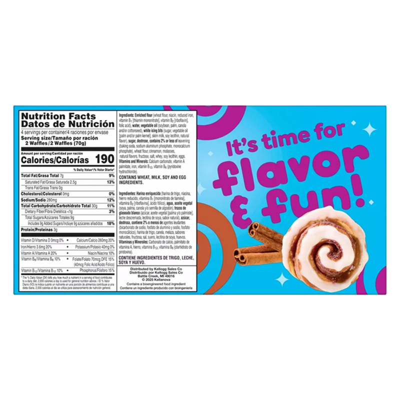 Kellogg's Eggo Cinnamon Roll Waffles 8ct