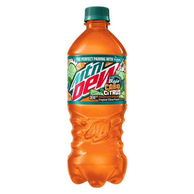 Mountain Dew Baja Cabo Citrus Dew Tropical Citrus Punch 20oz Btl