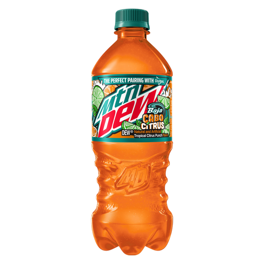 Mountain Dew Baja Cabo Citrus Dew Tropical Citrus Punch 20oz Btl