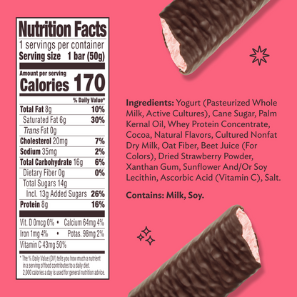 Clio Strawberry Greek Yogurt Bar - 1ct