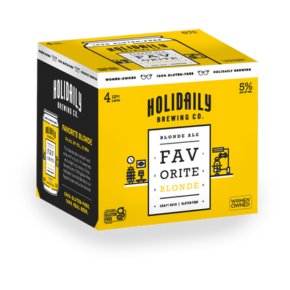 Holidaily Brewing Co. Favorite Blonde Ale Gluten Free 4pk 12oz