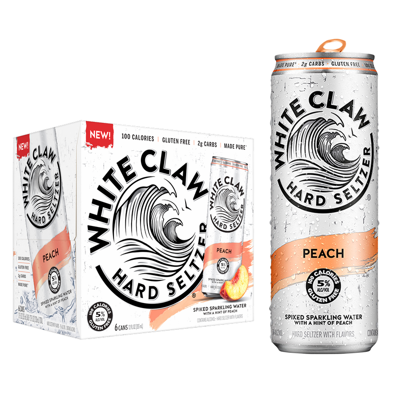 White Claw Seltzer Peach 6pk 12oz Can 5.0% ABV