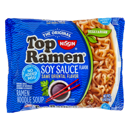 Nissin Top Ramen Soy Sauce Oriental Flavor Ramen Noodle Soup 3oz
