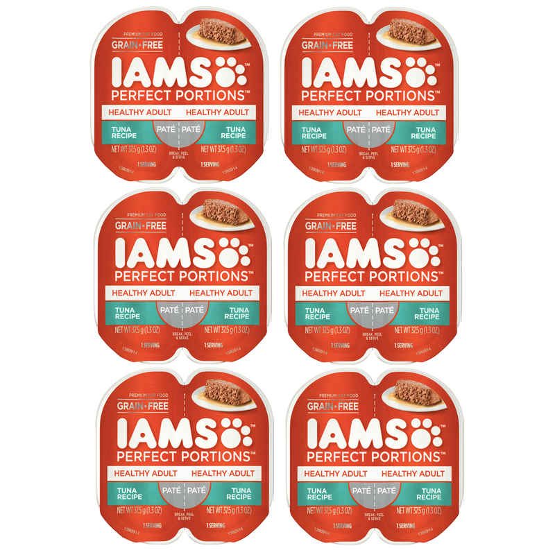 6 Ct Iams Perfect Portions Tuna Pate Adult Wet Cat Food 2.6oz