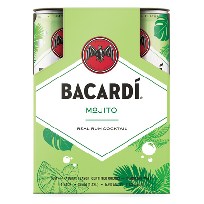 Bacardi Mojito Rum Cocktails 4pk 12oz 5.9% ABV