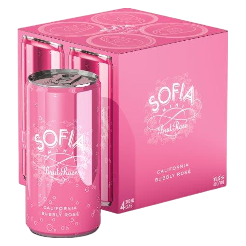Coppola Sofia Brut Rose 4pk 200ml Can