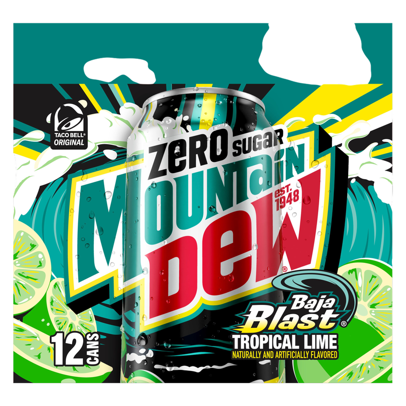 Mountain Dew Zero Sugar Baja Blast 12pk 12oz Can