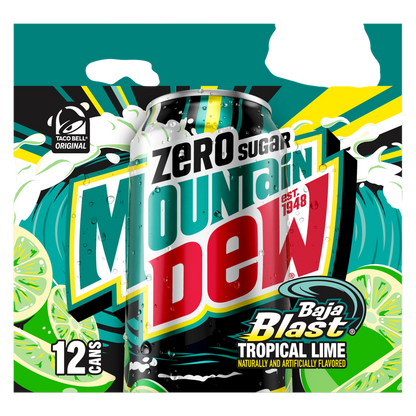 Mountain Dew Zero Sugar Baja Blast 12pk 12oz Can