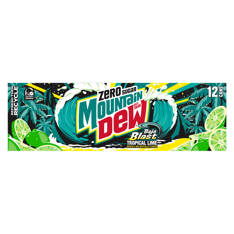 Mountain Dew Zero Sugar Baja Blast 12pk 12oz Can