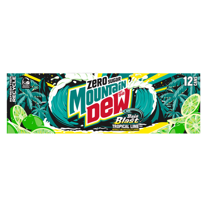 Mountain Dew Zero Sugar Baja Blast 12pk 12oz Can