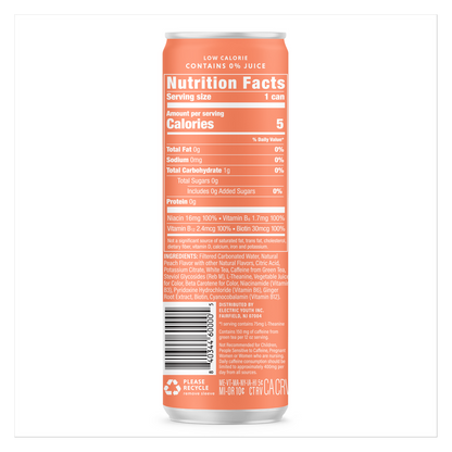 Gorgie Peach Tea Energy Drink 12oz Can