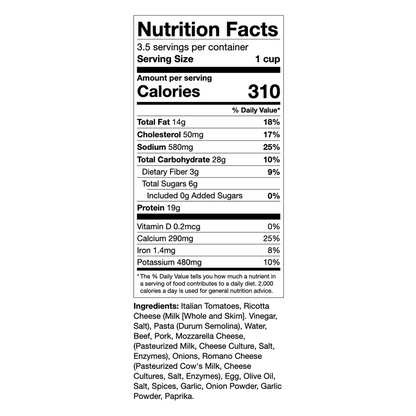 Rao's Frozen Meat Lasagna 9oz