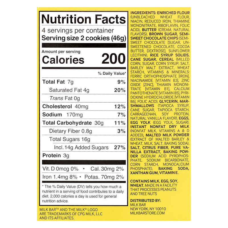 Milk Bar Cornflake Chocolate Chip Marshmallow Cookies 8ct