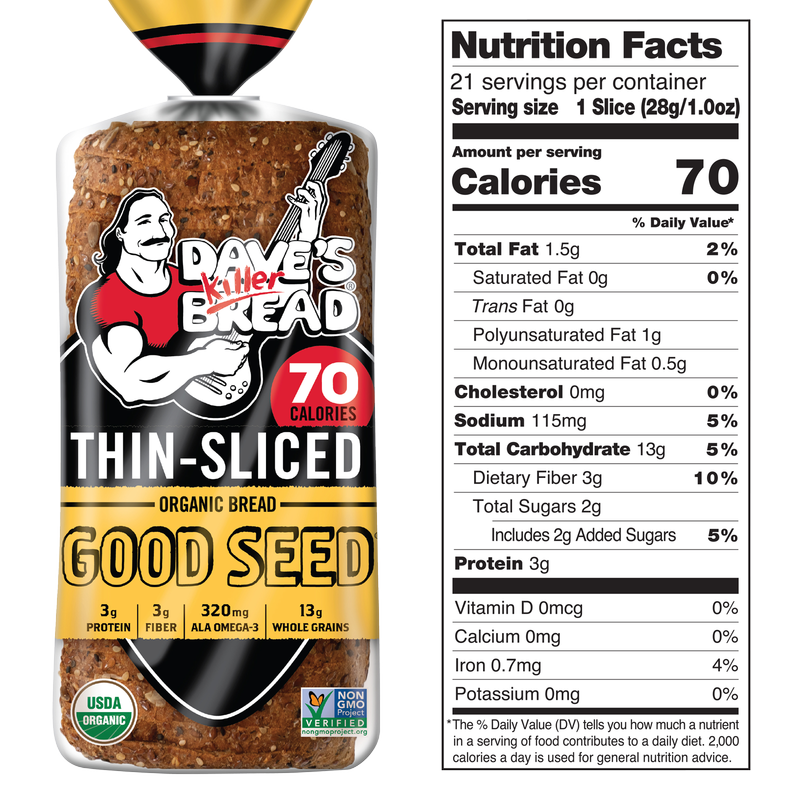 Dave's Killer Bread Organic Good Seed Thin Sliced Bread - 20.5 oz