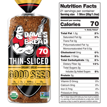 Dave's Killer Bread Organic Good Seed Thin Sliced Bread - 20.5 oz