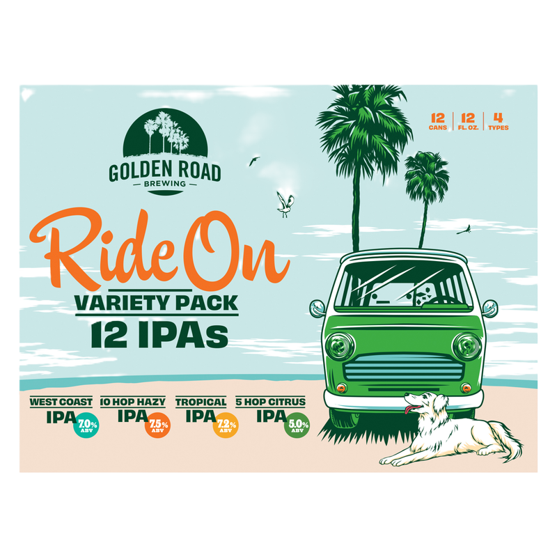 Golden Ride Ride On Variety Pack (12PKC 12OZ) (12PKC 12 OZ)