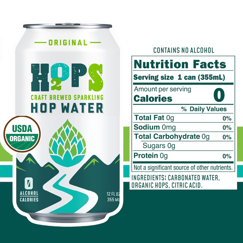 H2OPS Original Hop Water 6pk 12oz Can