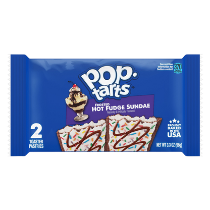 Pop-Tarts Frosted Hot Fudge Sundae Breakfast Toaster Pastries 2ct