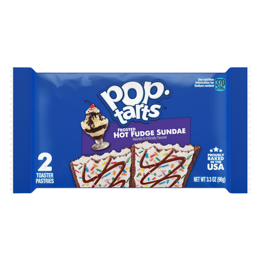 Pop-Tarts Frosted Hot Fudge Sundae Breakfast Toaster Pastries 2ct