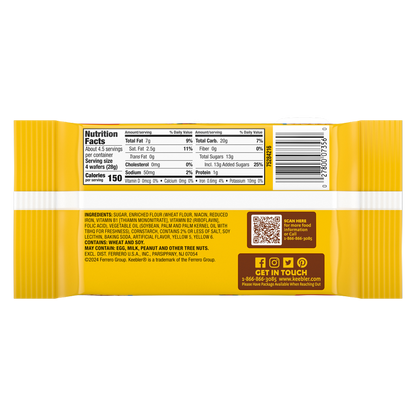 Keebler Vanilla Sugar Wafers, King Size,  4.4 oz