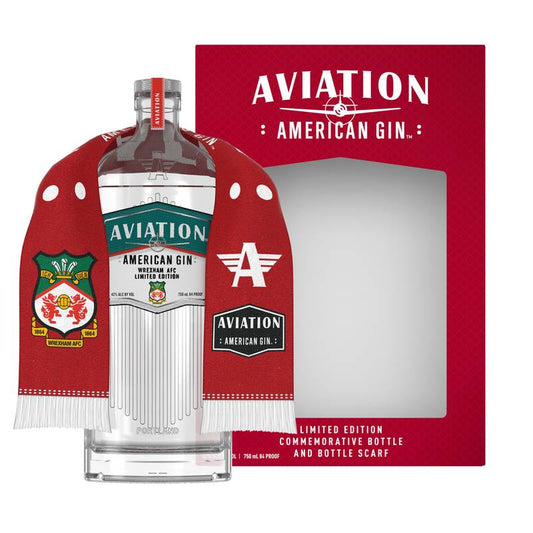 Aviation Gin 750ml Wrexham AFC Gift Set With Scarf