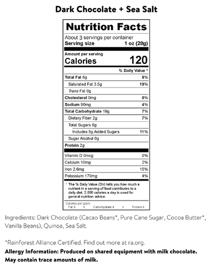 Undercover Snacks Dark Chocolate & Sea Salt Quinoa Mini Crisps, 3oz