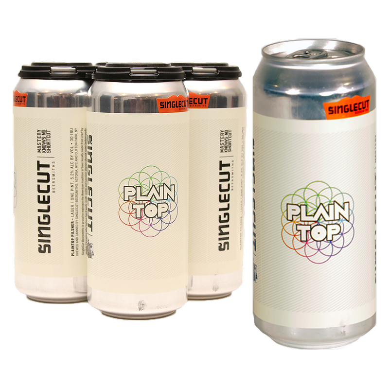 Singlecut Plaintop Pilsner 4pk 16oz Can 5.2% ABV