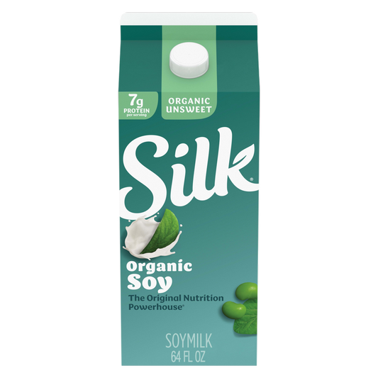 Silk Organic Unsweet Soy Milk 1/2 Gallon
