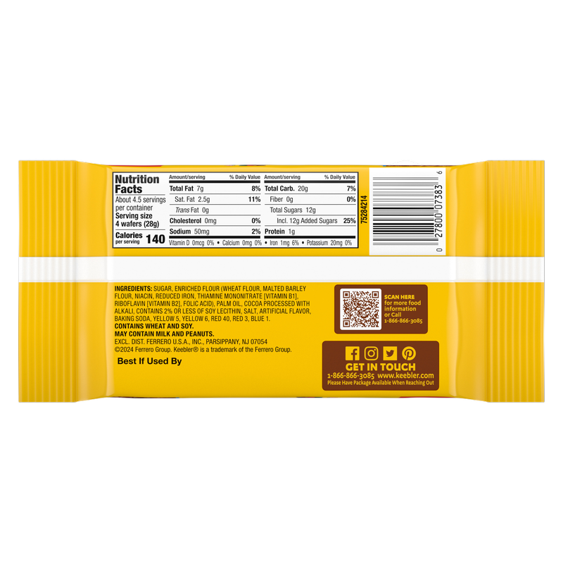 Keebler Chocolate Sugar Wafers, 4.4oz