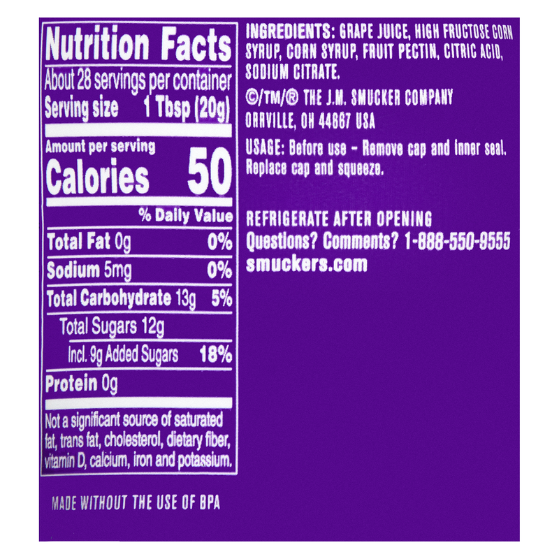 Smucker's Squeeze Grape Jelly 20oz