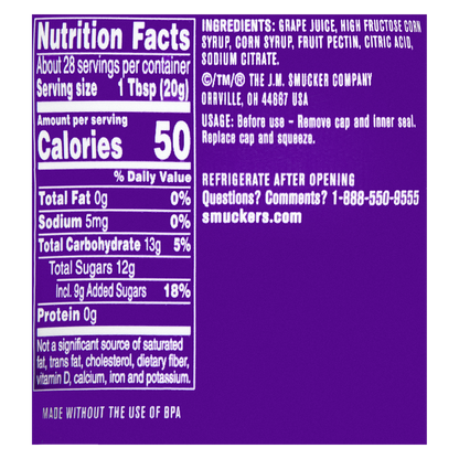 Smucker's Squeeze Grape Jelly 20oz