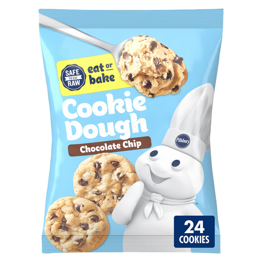 Pillsbury Ready to Bake Chocolate Chip Cookie Dough - 24ct/16oz