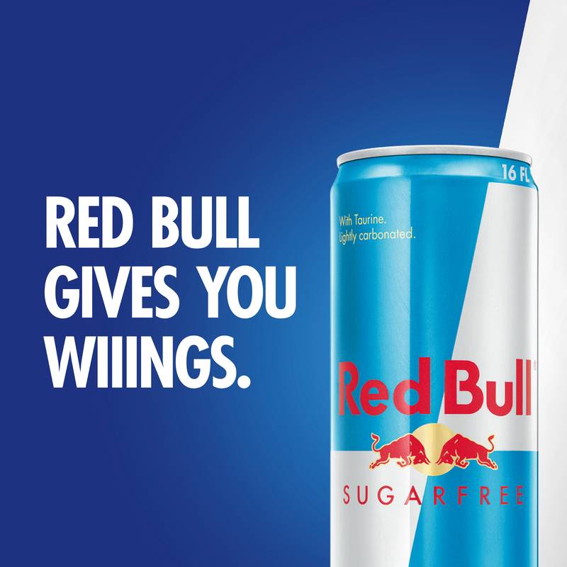 Red Bull Energy Drink Sugar Free 12pk 16oz Can- XL