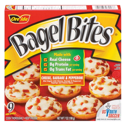 Bagel Bites Frozen Chse, Sausage & Pepperoni Pizza Snacks 9ct 7oz