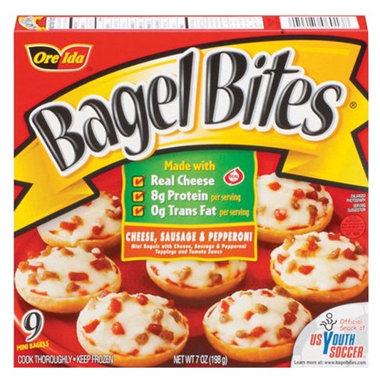Bagel Bites Frozen Chse, Sausage & Pepperoni Pizza Snacks 9ct 7oz