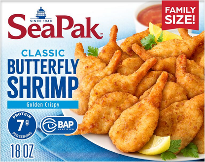 Seapak Butterfly Shrimp Family Size, 18oz