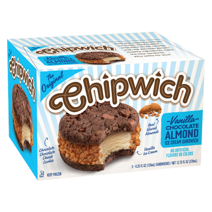 Chipwich Vanilla Chocolate Almond 3ct