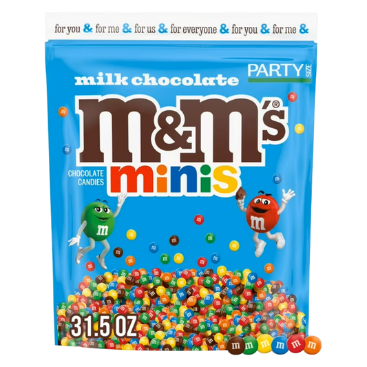 M&M's Minis Milk Chocolate Candy, Party Size, 31.5 oz
