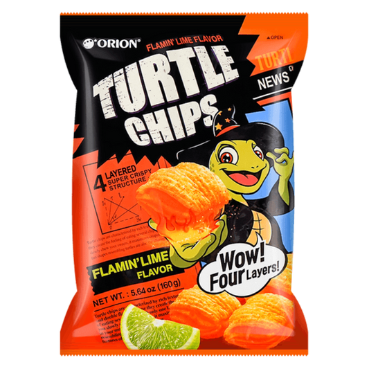 Orion Turtle Chips - Flamin' Lime, 5.64 oz