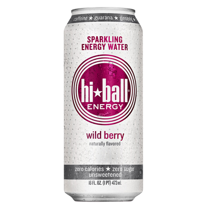 Hiball Wildberry Sparkling Energy Water 16oz Can